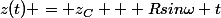 z(t) = z_C + Rsin\omega t