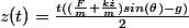 z(t)=\frac{t((\frac{F}{m}+\frac{k\dot{z}}{m})sin(\theta)-g)}{2}
