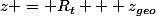 z = R_t + z_{geo}