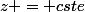 z = cste