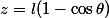 z=l(1-\cos\theta)