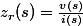 z_{r}(s)=\frac{v(s)}{i(s)}
