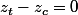 z_{t}-z_{c}=0