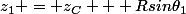 z_1 = z_C + Rsin\theta_1