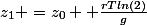 z_1 =z_0 +\frac{rTln(2)}{g}