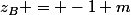 z_B = -1 m