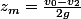 z_m=\frac{v_0-v_2}{2g}