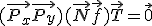 (\vec{P_x} + \vec{P_y}) + (\vec{N} + \vec{f}) + \vec{T} = \vec{0}