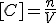 [C]=\frac{n}{V}