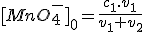 [MnO_4^-]_0=\frac{c_1.v_1}{v_1+v_2}