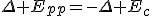 \Delta E_{pp}=-\Delta E_c