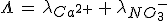 \Lambda\,=\,\lambda_{Ca^{2+}}\,+\,\lambda_{NO_3^-}