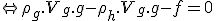 \Leftrightarrow\rho_g.V_g.g-\rho_h.V_g.g-f=0