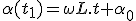 \alpha(t_1)=\omega{L}.t+\alpha_0