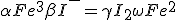 \alpha Fe^{3+} + \beta I^- = \gamma I_2 + \omega Fe^{2+}