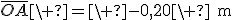 \bar{OA}\ =\ -0,20\ \rm{m}