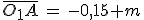 \bar{O_1A}\,=\,-0,15 m