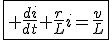 \fbox{3$ \frac{di}{dt}+\frac{r}{L}i=\frac{v}{L}}