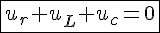 \fbox{4$u_r+u_L+u_c=0}