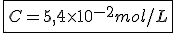 \fbox{C=5,4\times10^{-2}mol/L}