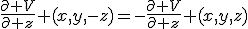 \frac{\partial V}{\partial z} (x,y,-z)=-\frac{\partial V}{\partial z} (x,y,z)