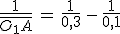 \frac{1}{\bar{O_1A}}\,=\,\frac{1}{0,3}\,-\,\frac{1}{0,1}