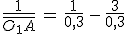 \frac{1}{\bar{O_1A}}\,=\,\frac{1}{0,3}\,-\,\frac{3}{0,3}