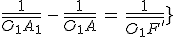 \frac{1}{\bar{O_1A_1}}\,-\,\frac{1}{\bar{O_1A}}\,=\,\frac{1}{\bar{O_1F^'_1}}