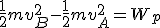 \frac{1}{2}mv_B^2-\frac{1}{2}mv_A^2=W_p