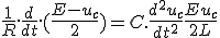 \frac{1}{R}.\frac{d}{dt}.(\frac{E-u_c}{2}) = C. \frac{d^2u_c}{dt^2} + \frac{E+u_c}{2L} 