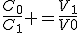 \frac{C_0}{C_1} =\frac{V_1}{V0}