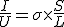\frac{I}{U}=\sigma\times\frac{S}{L}