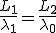 \frac{L_1}{\lambda_1}=\frac{L_2}{\lambda_0}