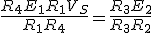 \frac{R_4 E_1 + R_1 V_S}{R_1+R_4}=\frac{R_3 E_2 }{R_3+R_2}