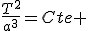 \frac{T^2}{a^3}=Cte 