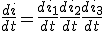 \frac{di}{dt} = \frac{di_1}{dt} + \frac{di_2}{dt} + \frac{di_3}{dt}