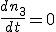 \frac{dn_3}{dt}=0