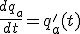 \frac{dq_a}{dt}=q_a'(t)