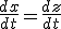 \frac{dx}{dt}=\frac{dz}{dt}