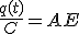 \frac{q(t)}{C} = A + E