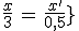 \frac{x}{3}\,=\,\frac{x^'}{0,45}