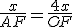 \frac{x}{AF}=\frac{4x}{OF}