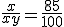 \frac{x}{x+y} = \frac{85}{100}