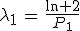 \lambda_1\,=\,\frac{\ln 2}{P_1}