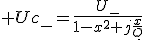 \large Uc_{-}=\frac{U_{-}}{1-x^2+j\frac{x}{Q}}