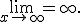 \lim_{x\to +\infty} =+\infty.