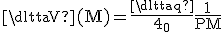 \mathrm \deltaV(M) = \frac{\mathrm \deltaq}{4\pi\epsilon_0} \frac{1}{PM}