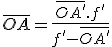 \overline{OA}=\frac{\overline{OA'}.f'}{f'-\overline{OA'}}