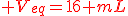 \red V_{eq}=16 mL