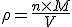 \rho = \frac{n \times M}{V}